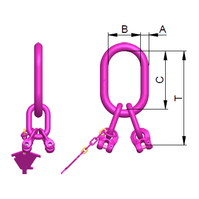 VIP Master links, 4-leg, ECS 675 7